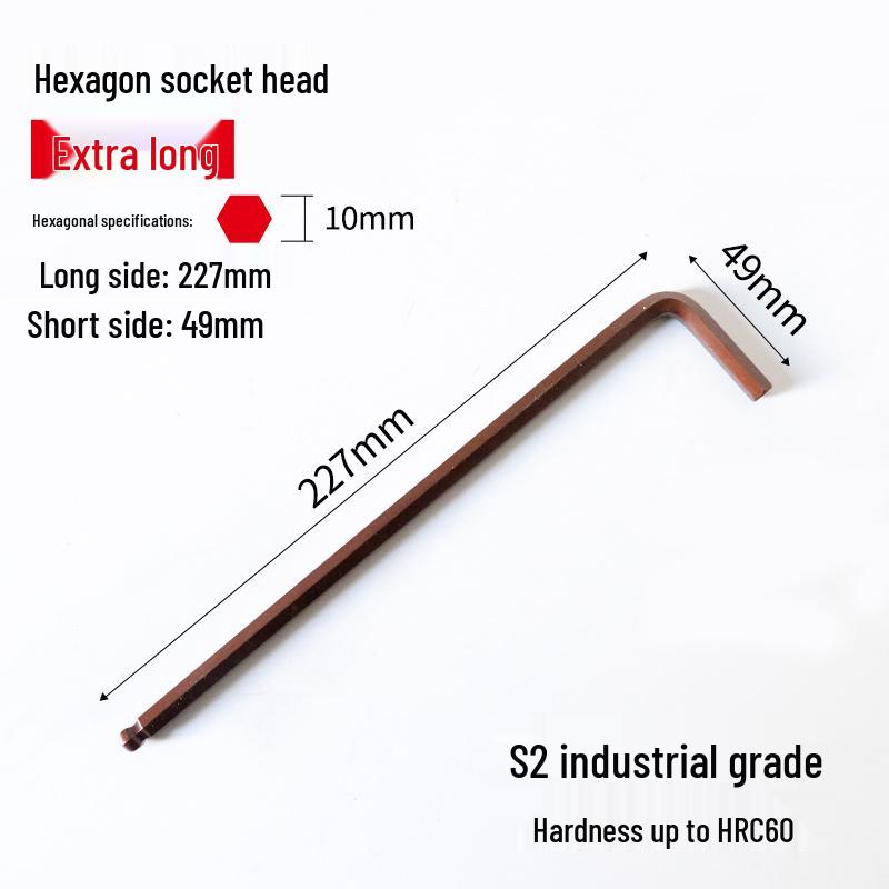 S2 Extended Ball Head Hex Key Wrench, High Strength Hardened 5mm/4mm Hexagonal Tool