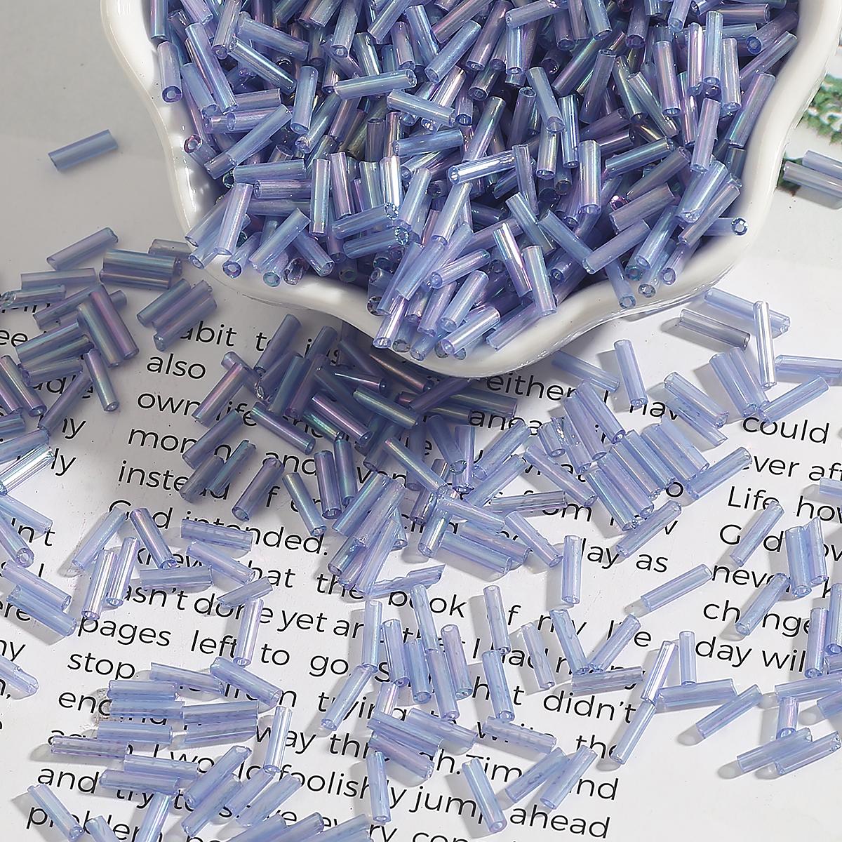 

2x7 мм 300 шт цилиндрические длинные трубчатые стеклянные бусины для самостоятельного изготовления ювелирных изделий