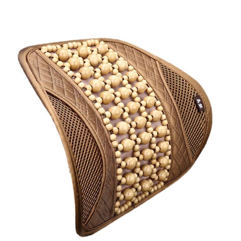 

Wooden Bead Car Seat Waist Cushion Breathable Car Waist Support Pillow Summer бежевый