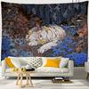 Mysterious Forest Tapestry Wall Hanging Flowers Jungle Animals Moon Ocean Landscape Illustration Room Home Decor