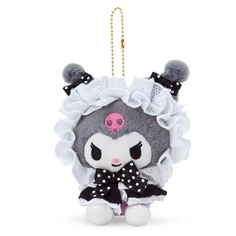 Adorable Sanrio Kuromi Melody Plush Pendant Keychain With Soft And Cuddly Design Kuromi