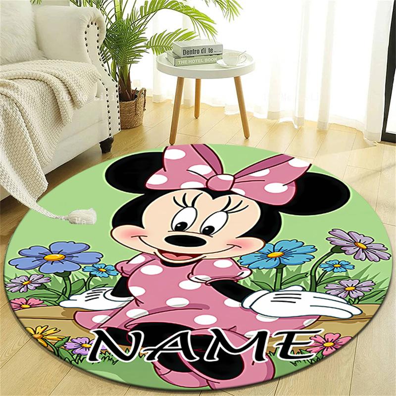 Personalized M-Minnie Round Chair Office Rug - Perfect for Mat, Office Chair & More - Ideal Gift for Birthdays and Holidays