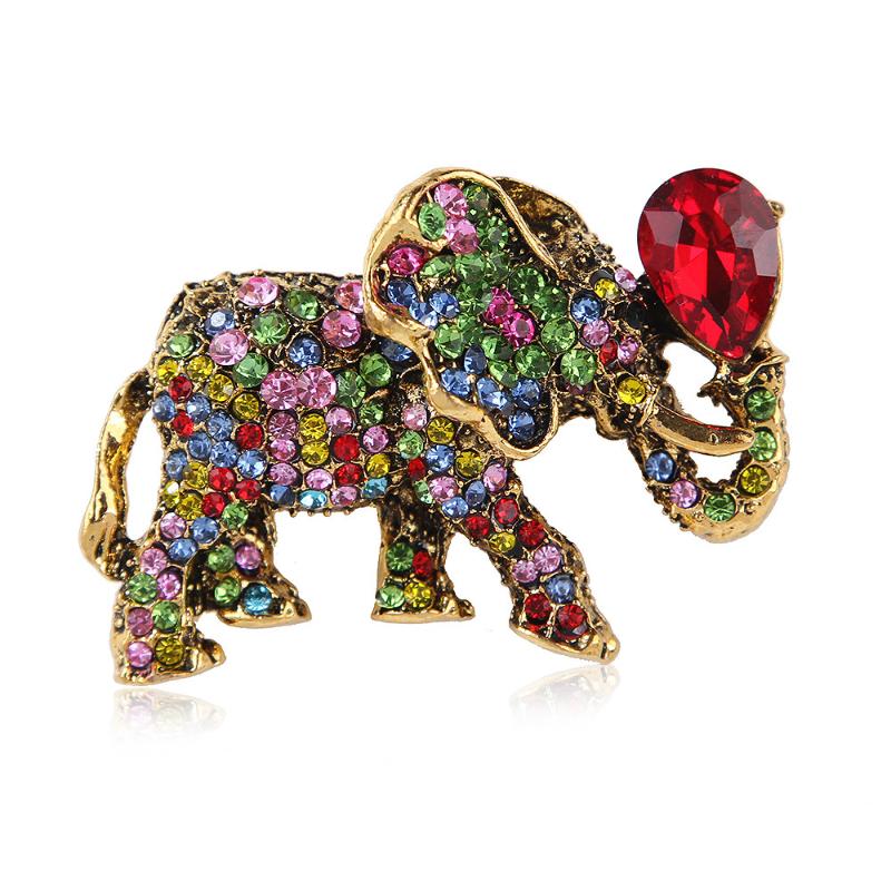 

Модные хрустальные броши со стразами в виде животных, слонов, для женщин, для пальто, ювелирные аксессуары, подарки A5