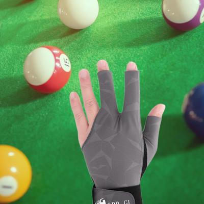 3 Finger Billardhandschuh Elastisch Atmungsaktiv Rutschfest Erwachsene Linke Hand Snooker Pool Queue