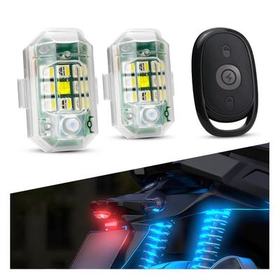 RGB multifunkční LED stroboskop pro motocykl, koloběžku UAV protikolizní výstražná svítilna Vodotěsný blikající indikátor
