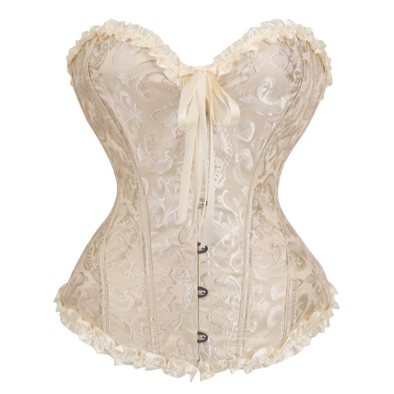 Vintage Retro Soudní Styl Šněrovací Stahovací Přiléhavý Korzet Bustier Tvarující Top Pro Ženy