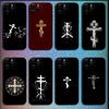 Orthdox Cross Icon Phone Case For iPhone 16,15,14,13,12,11,Pro,X,XS,Max,XR,Plus,Mini Soft Black Cover