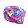 New African Floral Print Headband Twist Style Women's Sports Yoga Elastic Hairband Fashion Salon Make Up Hair Wrap Headwear