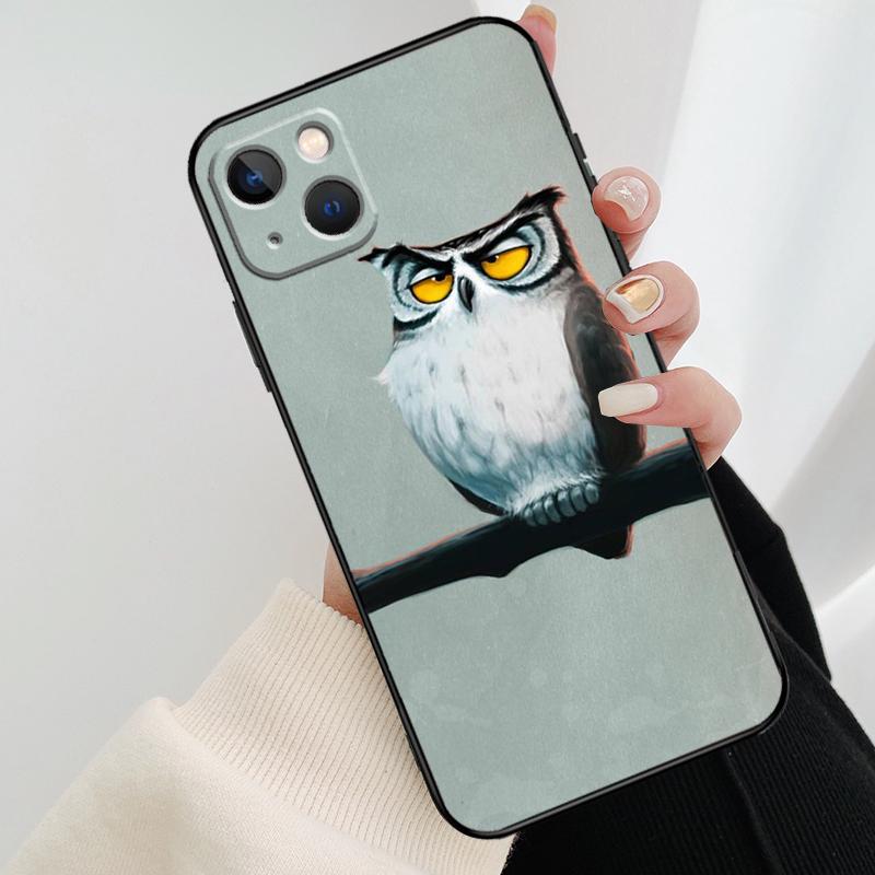 Cute Owl Cartoon Phone Case For iPhone 17 Pro Max 16 15 14 11 12 13 Pro Max mini 15 16 Plus 16e 17 Air Cover