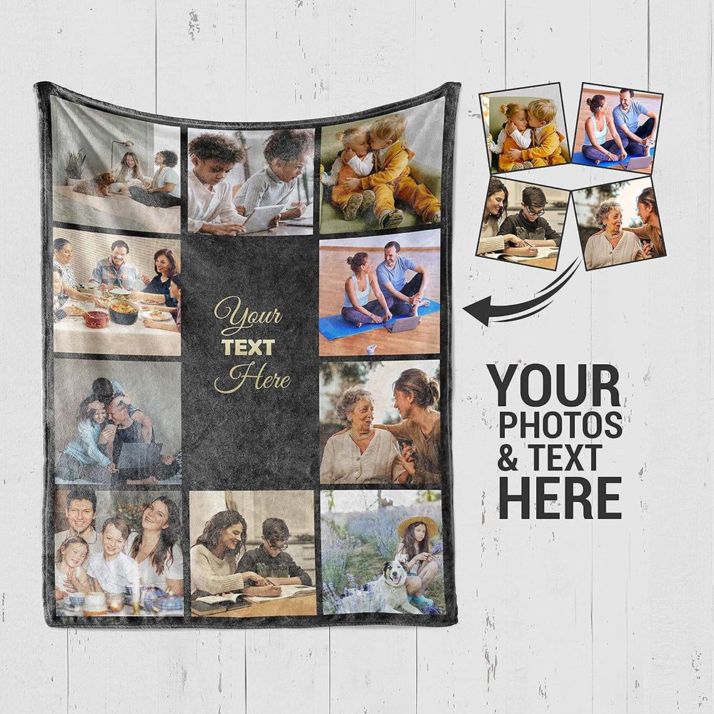 Po Collage Blanket, Soft Flannel Blanket,   Blanket, Wedding Christmas, Birthday, And Anniversary Gifts