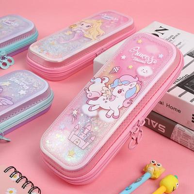 Smartes Quicksand-Cartoon-TPU-Federmäppchen für Schüler 