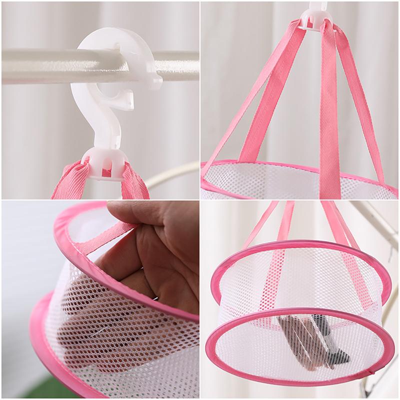 Makeup Brush Easy To Dry Windproof Fall-Proof Hook Rack Basket Drying Net Bag