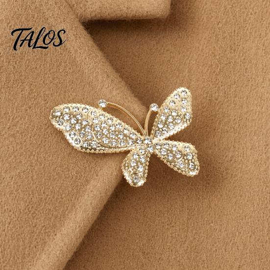 Decorative Butterfly Accessory Rhinestone Brooch for Women, Shape Lapel Pin Long-lasting Clip, Sweater Cardigan Coat Suit Scarf Jewelry Accessories