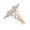 Fashionable Sophisticated Angelic Wing Lapel Pin with Dripping Oil Designs Contrast Accessory for Party Supplies Costumes