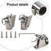 2 Pair of Deck Hinges with Quick Release Pins and Eye End Made from Marine Grade Stainless Steel for Bimini Tops
