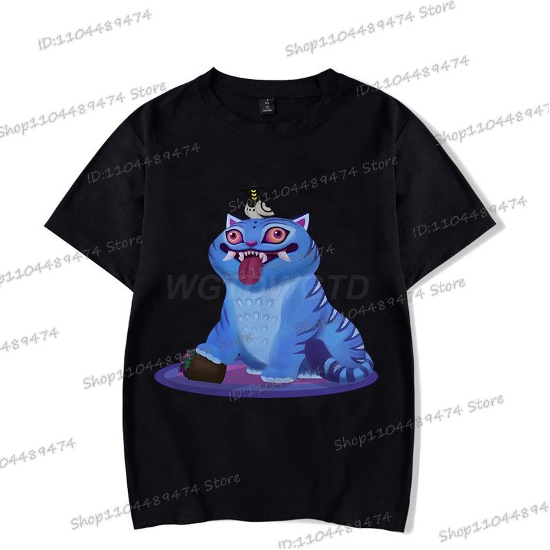 Schwarze T-Shirts KPop Dämonenjäger Streetwear Damen Herren Kurzarm Trendy Tiger und Saja Boys Koreanische Ulzzang T-Shirts Tops