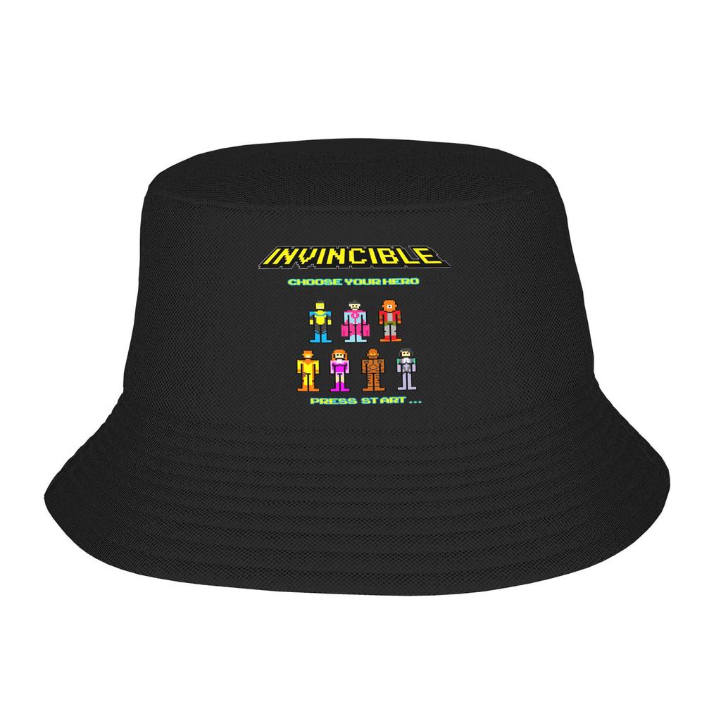 Unisex Bucket Hat Invincible Chibi Omniman Summer Travel Headwear Lightweight Outdoor Sport Fishing Hat Bob Dropshipping