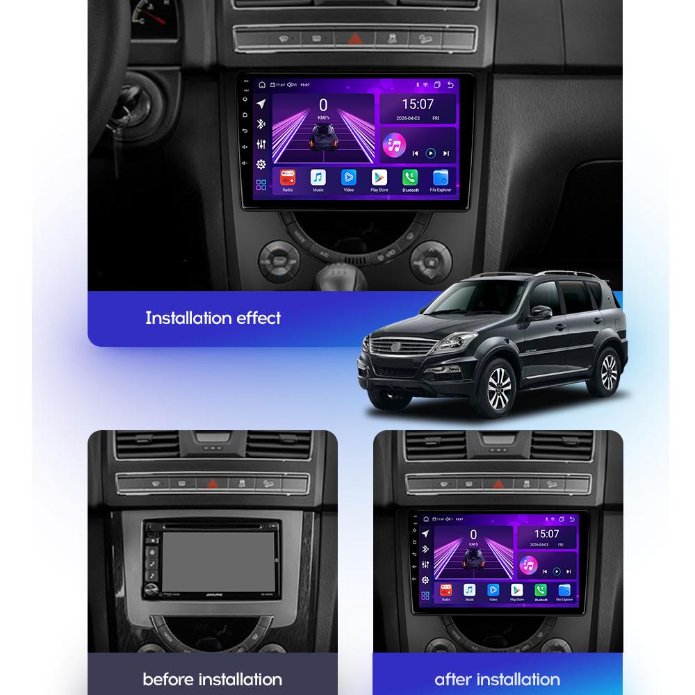 Android Car-Play Car Radio For SsangYong Rexton III 2012-2016 Multimedia Player Head Unit Stereo GPS Navigation BT WIFI,8 CORE ,2+32GB