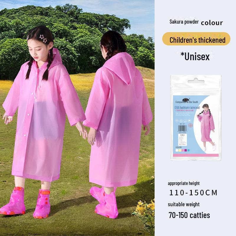 "Children's Full-Body Rainstorm-Proof Disposable Raincoat for Boys and Girls with Backpacks"