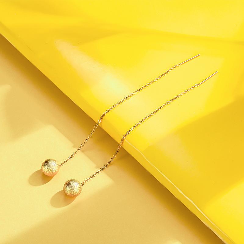 Water Drop Pearl Rhinestone Tassel Earrings