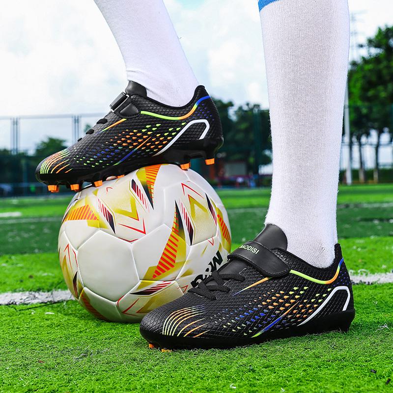 Boys Football Shoes AG/TF Spike Rubber Soft Sole Kid's Professional Artificial Turf Training Football Boots for Girls Soccer Shoes