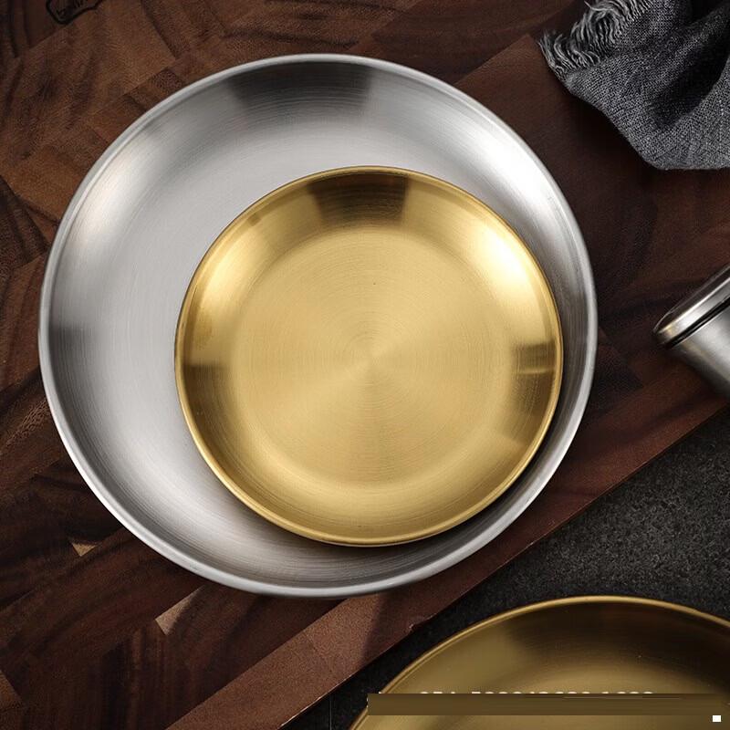 Jing Zhou Yuan 304 Stainless Steel Round Dinner Plate