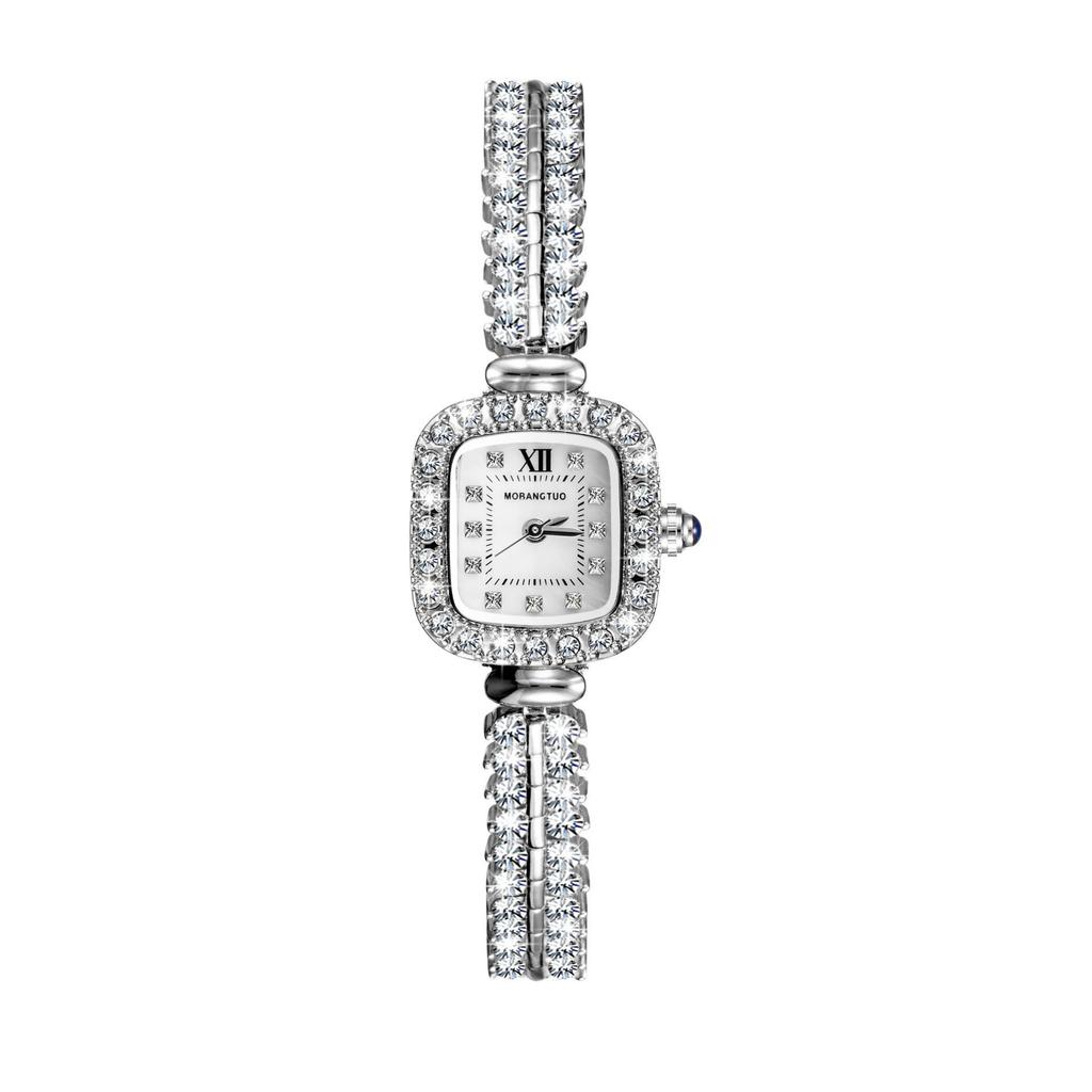 Fritillary Decorative Women'S Watch Fashionable Light Luxury Diamond-Encrusted Alloy Fashionable Quartz Watch Temperament Simple Watch