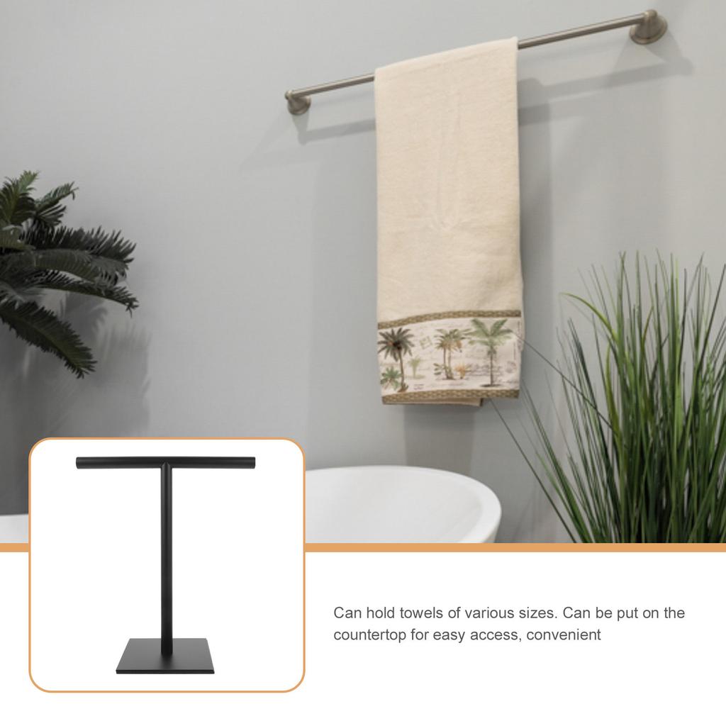 Portasciugamani da Mano in Acciaio Inossidabile con Supporto Verticale a T Base Bilanciata Piano di Lavoro Bagno Cucina Portasciugamani Portaoggetti