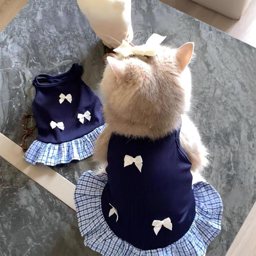 Anti-Hair Loss Camisole Skirt Lightweight Cat Clothes Cute Dog Clothes  for Cats and Small Dogs