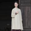 25 Winter New Cotton and Linen Women's Clothing Retro Chinese Velvet Thickened Top Women's Stand-up Collar Buckle Strap Zen Cotton-padded Clothes