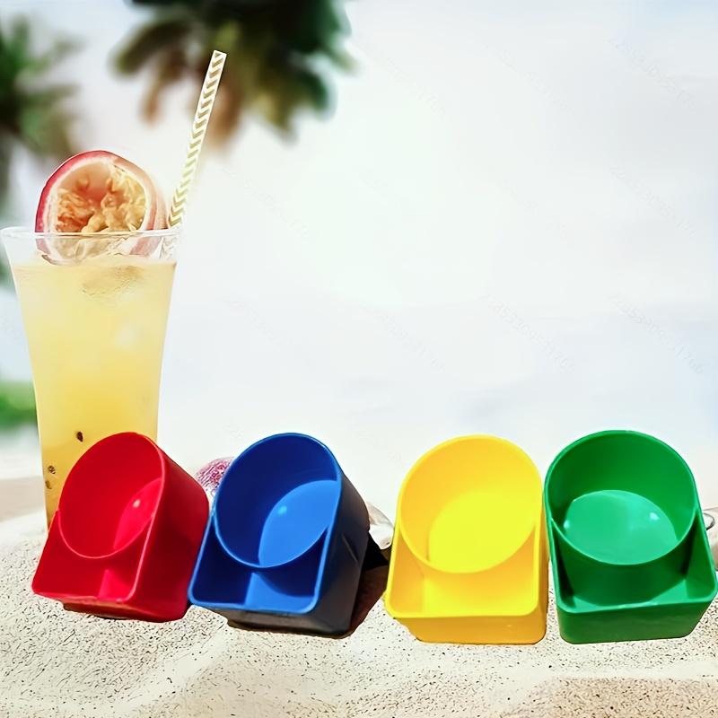Beach Cup Holder Drinks Multifunctional Sand Cup Holder Drinks Phone Glasses Keys Essential Beach Travel Gift Summer Vacation