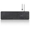 Perixx Wired Full Scissor Slim English Black Keyboard, Size, Keys, Design, Quiet, Layout, PERIBOARD-210, [Official Warranty] (Type-C)