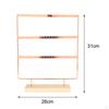 Earring Holder Stand 3 Tier Rectangular with Wood Base Versatile Jewelry Towel Elegant Durable