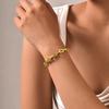 Rectangular Chain Gold Chain Bracelet Wristband Jewelry Stainless Steel Hand Chain  Men