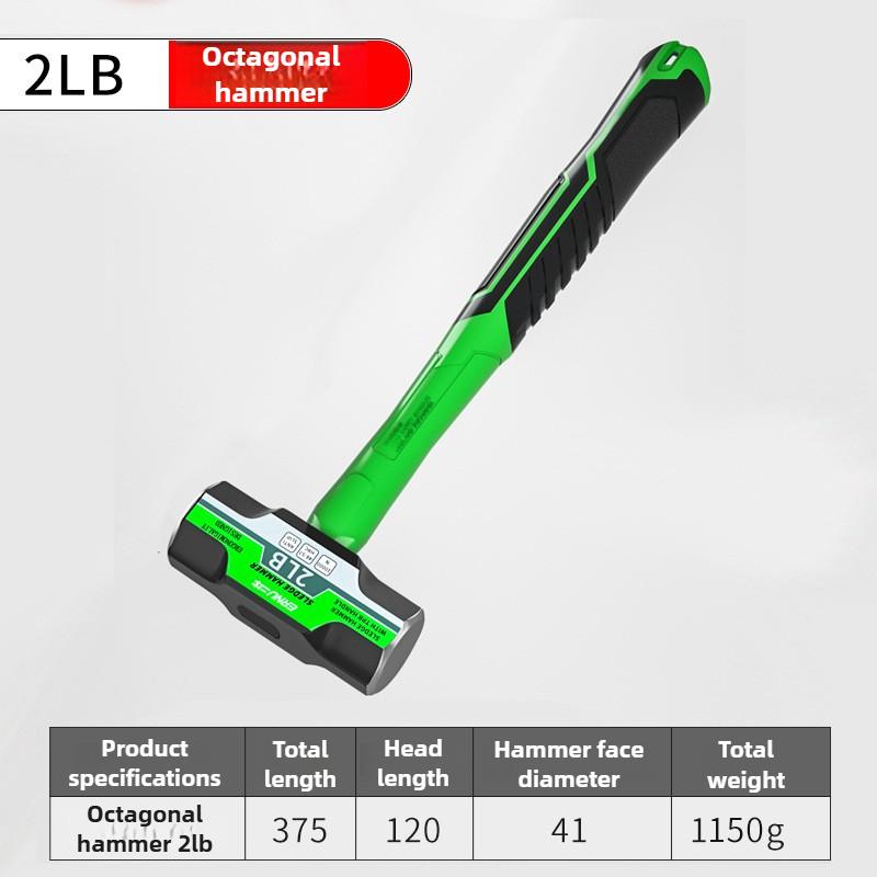 2LB-12LB Sledge Hammer Heavy Duty Octagonal Hammer Multi-functional Construction Wall Remover Hammers High Carbon Steel Tools