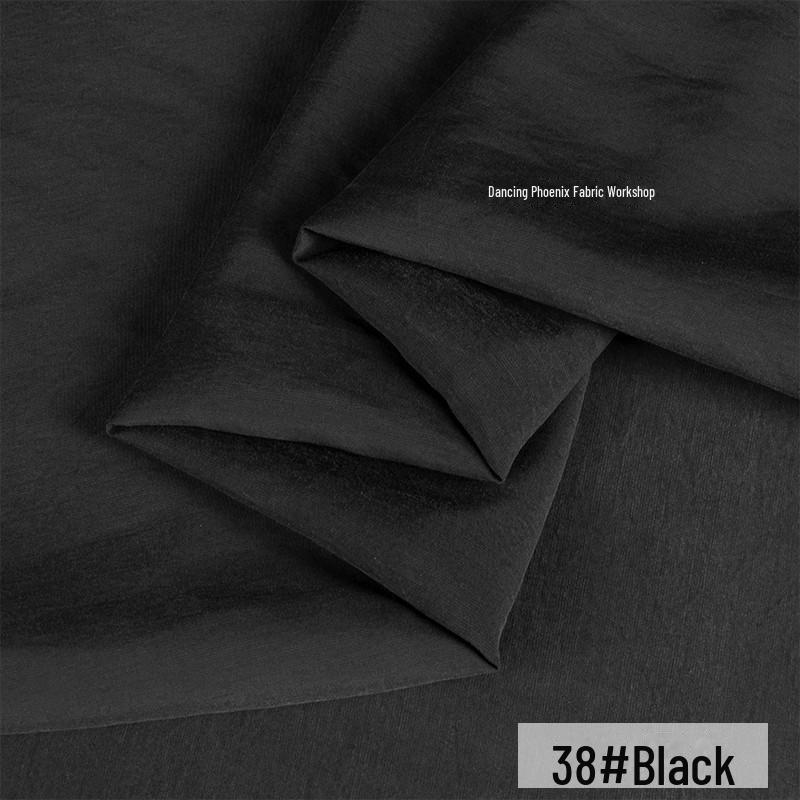 Retro Pískově Praná Matná Měděná Amoniaková Hedvábná Tkanina - Nepružný Mlhavě Mrazivý Materiál na Top/Sukni