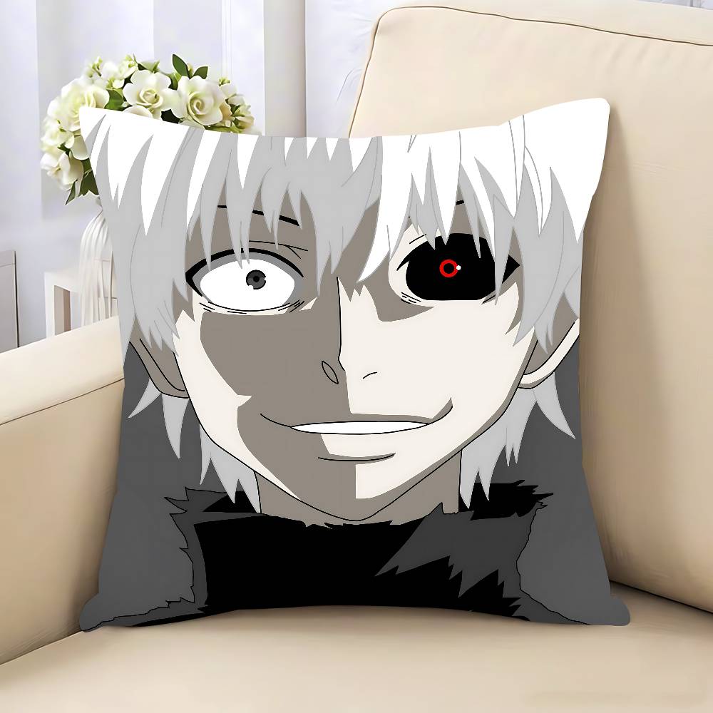 Tokyo Anime Ghoul Pillow Case Removable Washable Cushion Cover – All-Season Soft Linen