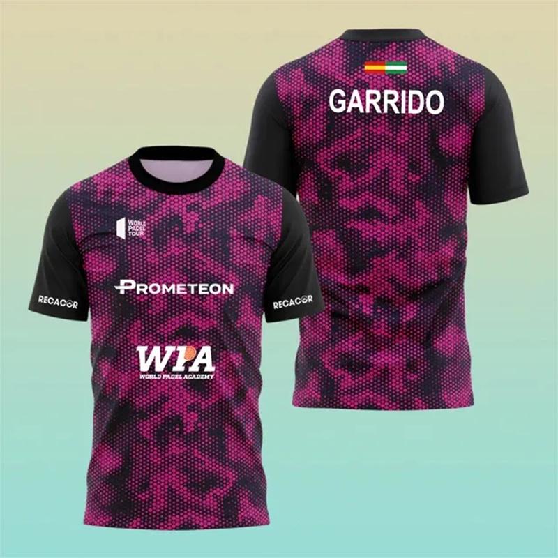 Summer Men Quick Drying Padel Short Sleeved T-shirt Men Professional Tennis Training Apparel Quality Outdoor Sports O-Neck Tees