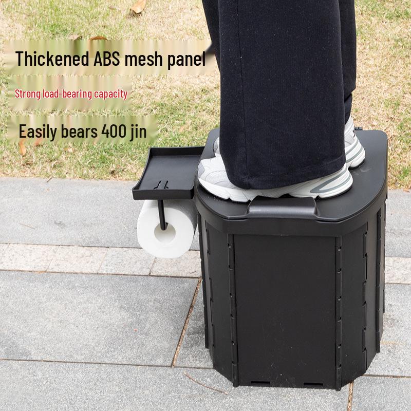 Portable Folding Camping Toilet with Lid for Adults and Kids