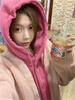 Women's Faux Two-Piece Hooded Lamb Wool Coat - Thick, Stylish Korean Winter Long Coat