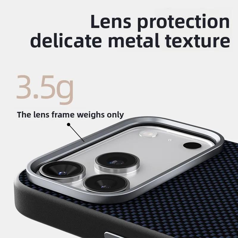 Carbon Fiber Pattern Phone Case for iPhone 17 Pro Max Air 16e for iPhone 16 15 Plus 14 13 Magnetic Wireless Charging Hard Cover