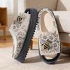 Exclusive Cartoon Linen Cotton Slippers for Men and Women - Spring, Summer, Autumn