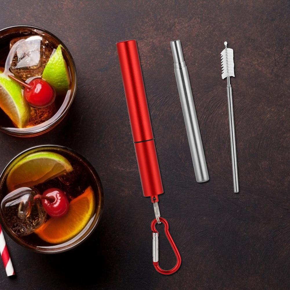 

Retractable Stainless Steel Reusable Straw Kit Type 2