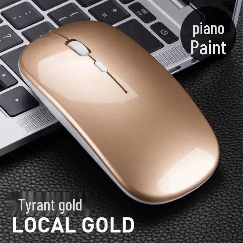 Rechargeable Dual-Mode Wireless Bluetooth Mouse with Custom Logo - Silent & Luminous for Business and Gaming