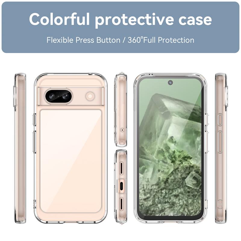 Für Google Pixel 8A Hülle Abdeckung Google Pixel 8A 7 8 Pro 7A 6A Capas Neu Rückseite Stoßfest Transparent Farbe Fundas Google Pixel 8A