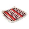 Decorative Seat Mat for Rattan Chairs Cotton Linen Chair Pad with Ties, Striped Plaid Comfortable Pads Patio Lace Trim, Breathable Dining Office Soft
