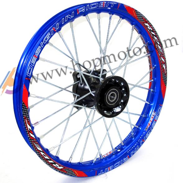 1.40 - 14" Zoll Leichtmetall Vorderrad Dirtbike Pitbike Rennrad Felge mit 32 Löchern passend für 60/100-14 Reifen PIT PRO CRF