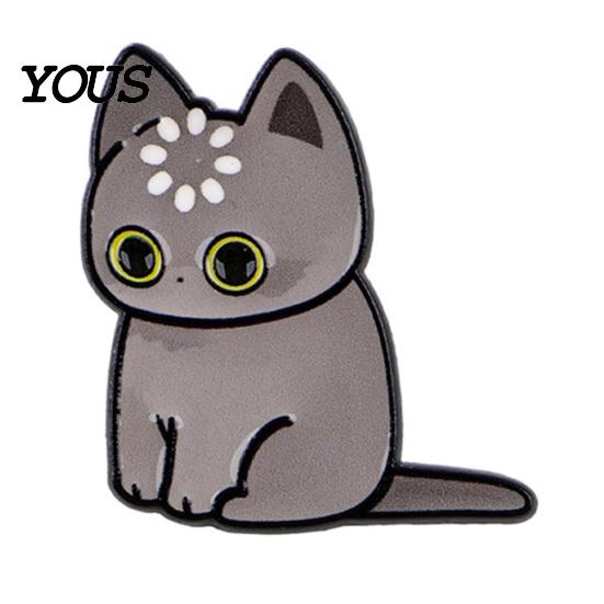 Cat Shape Brooch Cartoon Pin for Clothing, Enamel Kitten Alloy Badge Clothing Accessories Pin, Backpacks Hats Scarves Decorative Accessory,