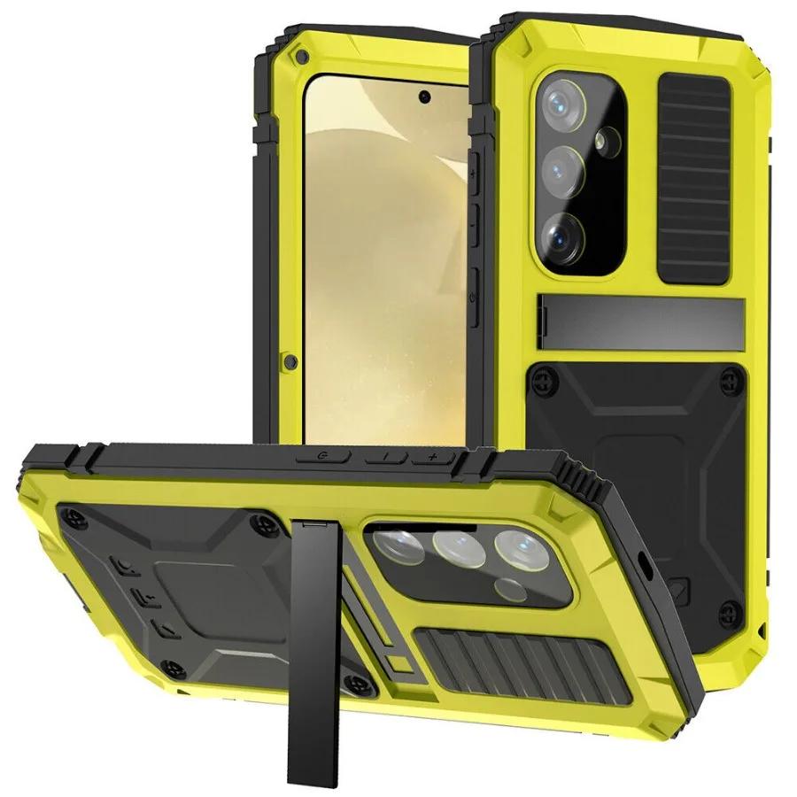IP54 Waterproof Heavy Duty Metal Phone Case for Samsung S26 S25 Edge S24 S23 S22 S21 S20 Plus S26 Ultra Shockproof Armor Cover