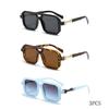 Retro Square Frame Sunglasses Men And Women With The Same European And American Double Beam Sunglasses Trend To Wear Decorative